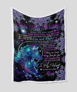 Light Wolves Quilt Blanket for Daughter - Great Gifts for Family