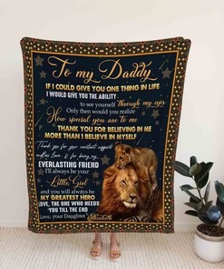 Lion Dad Custom Quilt Blanket For Daddy - Great for Home Decoration