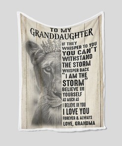 Lion King Canvas Personalized Quilt Blanket for Granddaughter - Great Gifts for Family