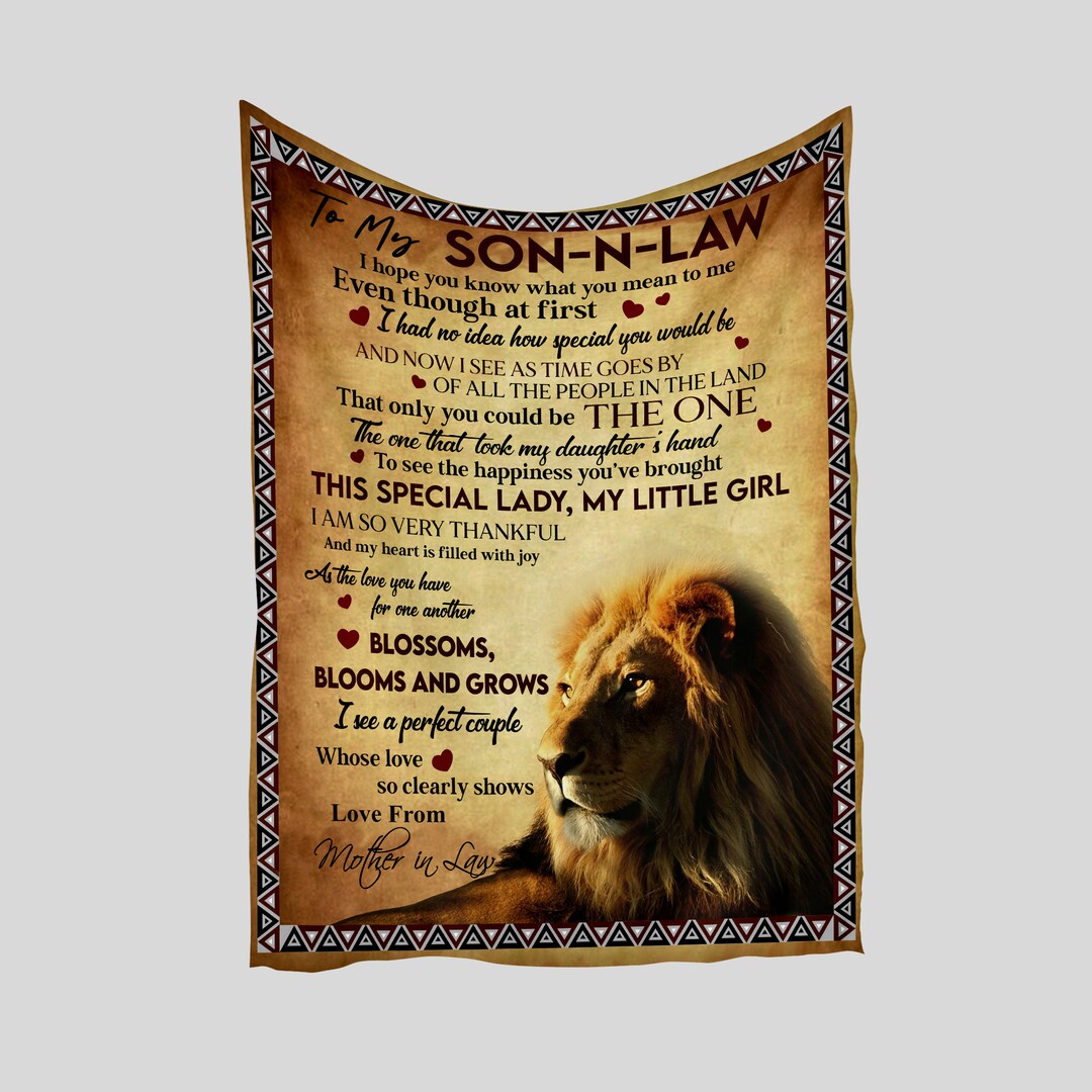 Lion King Custom Name Quilt Blanket Bedding Set - Perfect for Son-In-Law, Home Decoration