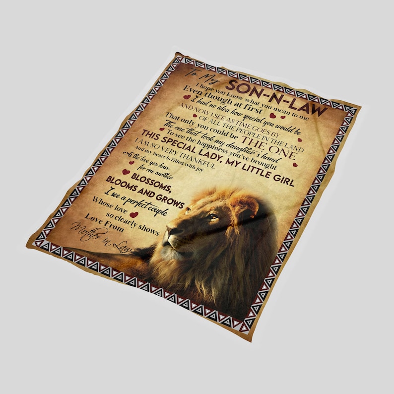 Lion King Custom Name Quilt Blanket Bedding Set - Perfect for Son-In-Law, Home Decoration - Image 2