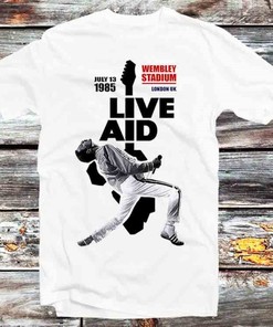 Live Aid Wembley Queen Great Poster T-Shirt - Classic and Cool Present for Manga Fans and Music Lovers