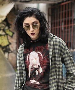Love Note Alternative Dark Grunge T-Shirt - Kawaii Metal Japanese Streetwear with Anime Waifu Design