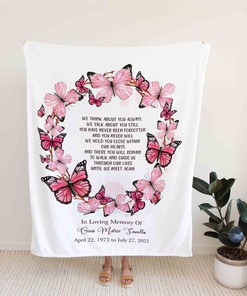 Loving Memory Blanket - Personalized Name Quilt Blanket - Home Decoration, Great Gifts for Family