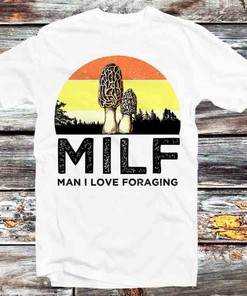 MILF Foraging Magic Mushroom Unisex Anime T-Shirt - Mushroom Lover and MILF Joke Fan Gift