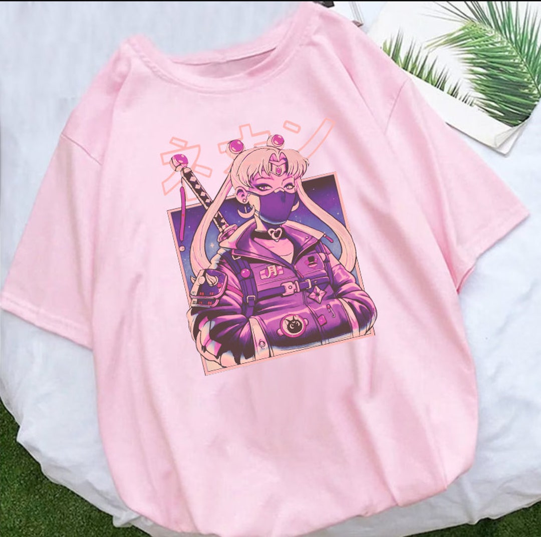Magical Girl Sailor Moon Tee, Harajuku Clothing Anime Gift for Fans