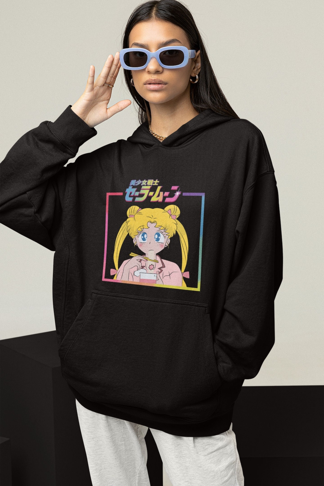 Manga Crewneck Sweatshirt, Kawaii Anime Sailor Hoodie & Noodle Hoodie - Weeaboo Gift for Anime Lovers