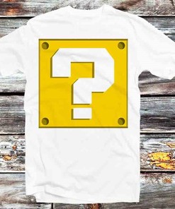 Mario Parody Question Mark Block Box T-Shirt - Fun Present for Manga Fans