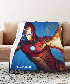 Marvel Ironheart Quilt Blanket Bedding Set: Personalize Your Name for Home Decoration and Bedroom Decor
