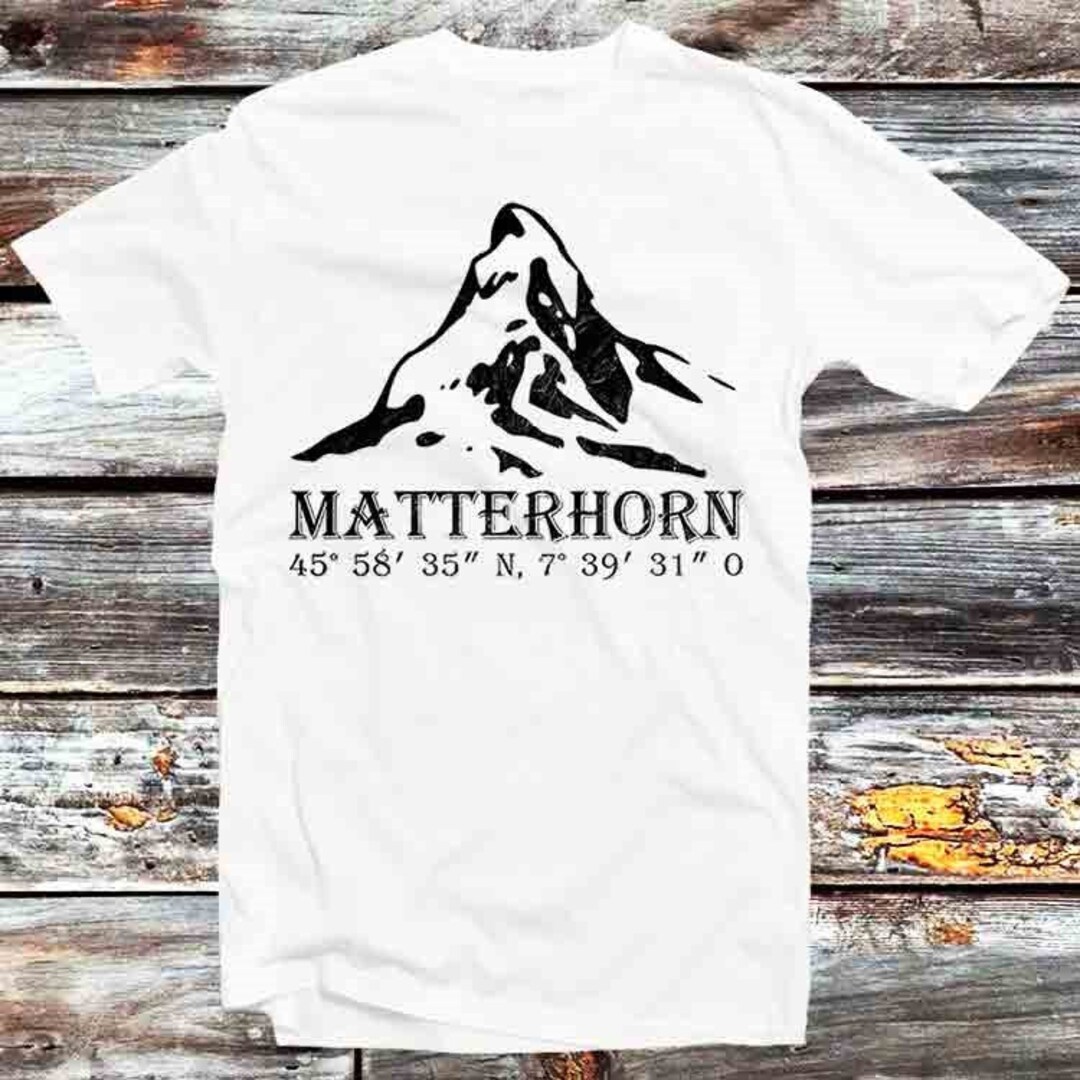 Matterhorn Alps GPS Swiss Mountain Vacation T-Shirt - Retro Anime Tee for Fans of Travel and Anime