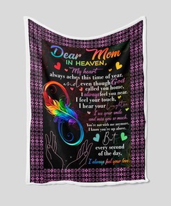 Memorial Blanket for Mom in Heaven - Perfect for Bedroom Decor