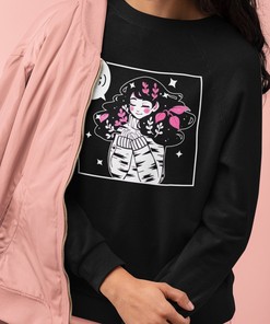 Menhera Sweatshirt - Kawaii Anime Girl Aesthetic Clothing with Bonus Gift