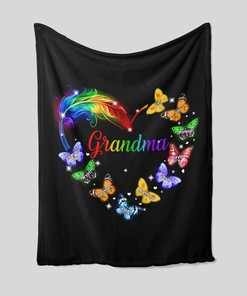 Mima Butterfly Blanket - Personalized Name Quilt Bedding Set - Great Gifts for Family and Home Decoration