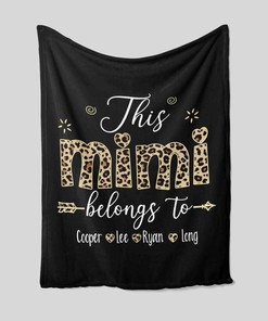 Mimi Grandparents Blanket - Personalized Name Quilt Bedding Set - Great Gifts for Family and Home Decoration