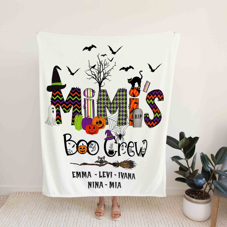 Mimi's Horror Blanket - Personalized Name Quilt Blanket - Great Gifts for Family - Image 2