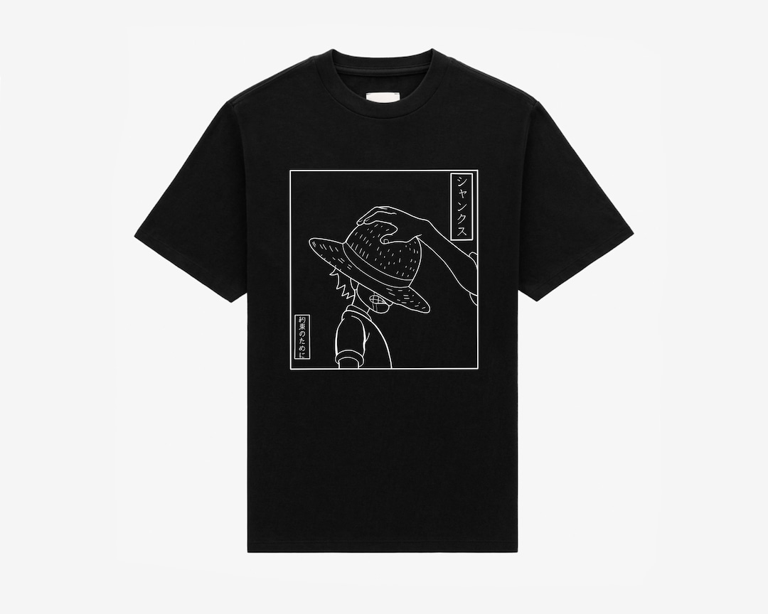 Minimalist Anime Tee - Vintage Graphic Tee with 90s Anime Art