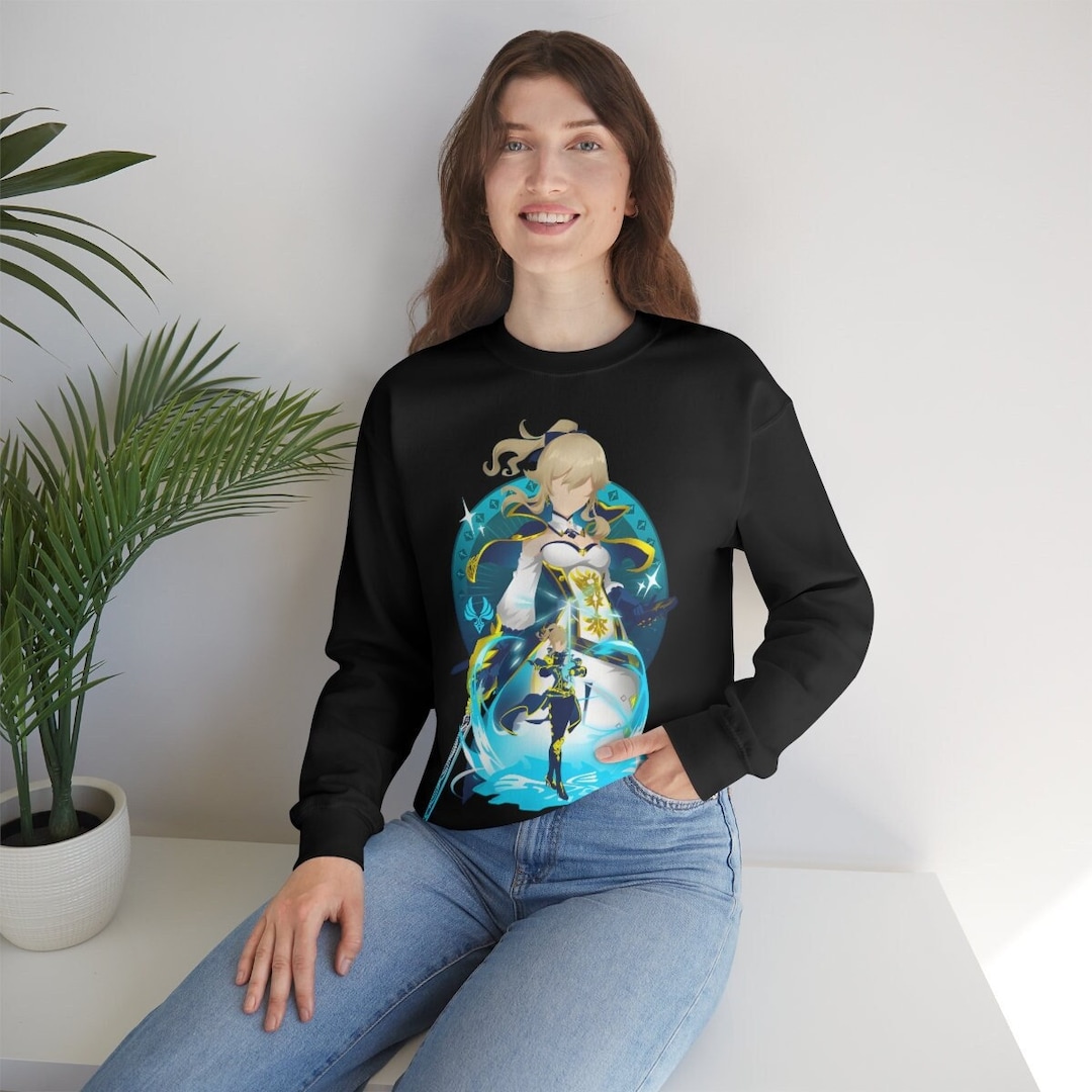 Minimalistic Design Unisex Crewneck Sweatshirt for Anime and Manga Fans - Minimal Impact with Jean Design