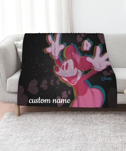 Minnie Mouse Custom Name Quilt Bedding Set Blanket - Great Gifts for Family and Home Decoration