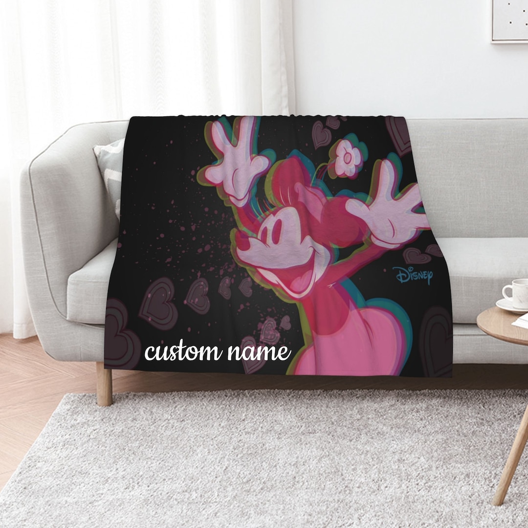 Minnie Mouse Custom Name Quilt Bedding Set Blanket - Great Gifts for Family and Home Decoration