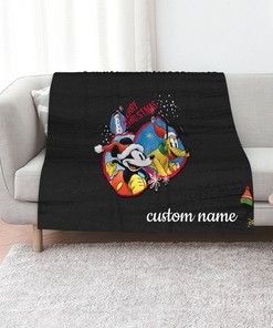Minnie Mouse Custom Name Quilt Blanket Bedding Set - Great Gifts for Family and Home Decoration