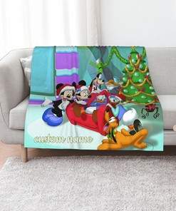 Minnie Mouse Custom Name Quilt Blanket - Perfect for Bedroom Decor and Sofa Blanket
