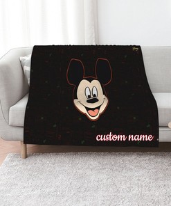 Minnie Mouse Quilt Blanket Set with Personalized Name - Perfect for Bedroom Decor & Picnics