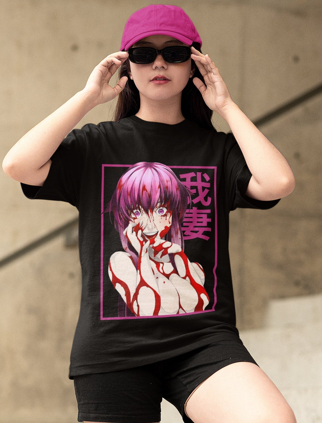Mirai Nikki Yuno Gasai Waifu Tee - Unisex Anime Tshirt, Future Diary Manga Graphic Tee