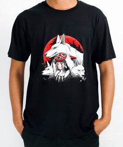Mononoke Wolf Princesses Retro Studio Anime Shirt for Fans