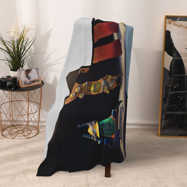 Monsters At Work Quilt Blanket Set with Custom Name - Great for Home Decoration & Sofa - Image 3