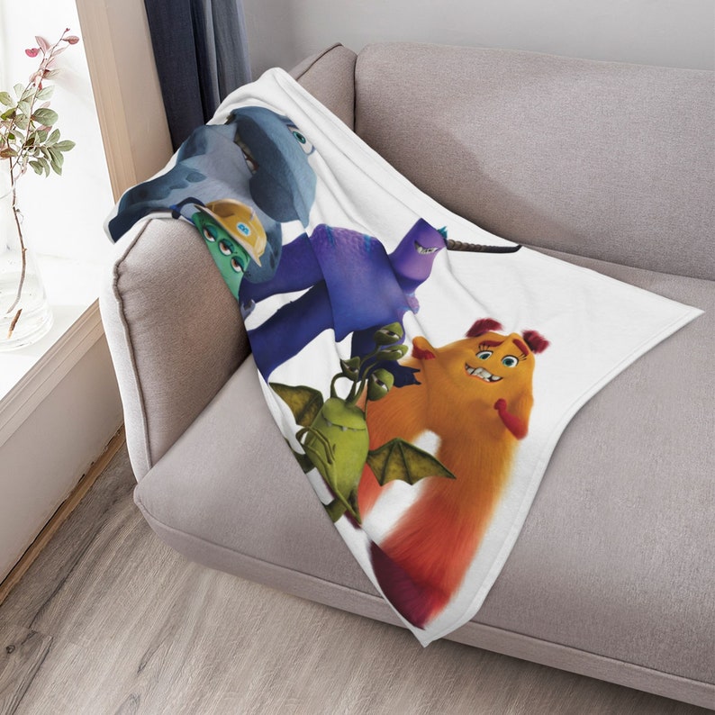 Monsters At Work Quilt Blanket Set with Custom Name - Perfect for Home Decoration & Sofa - Image 3