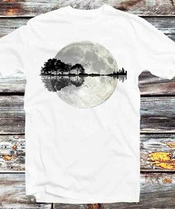 Moonlight Nature Guitar Tree Tee - Perfect Gift For Nature And Anime Fans
