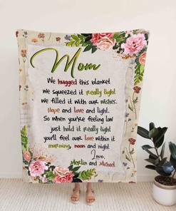 Mother Personalized Quilt Bedding Set Blanket for Mom Home Decoration