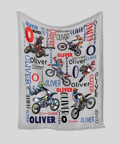 Motorcycle Racing Custom Baby Quilt Blanket - Perfect for Picnic