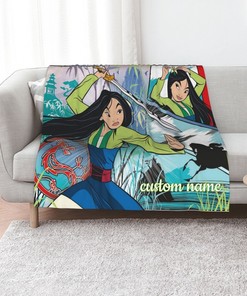 Mulan Custom Name Quilt Blanket - Perfect for Bedroom Decor and Sofa Blanket