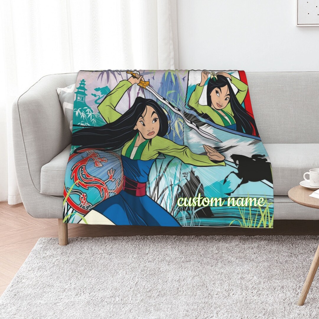 Mulan Custom Name Quilt Blanket - Perfect for Bedroom Decor and Sofa Blanket