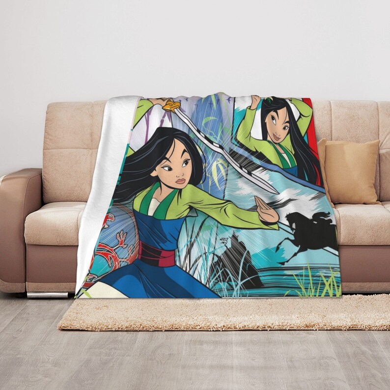 Mulan Custom Name Quilt Blanket - Perfect for Bedroom Decor and Sofa Blanket - Image 4