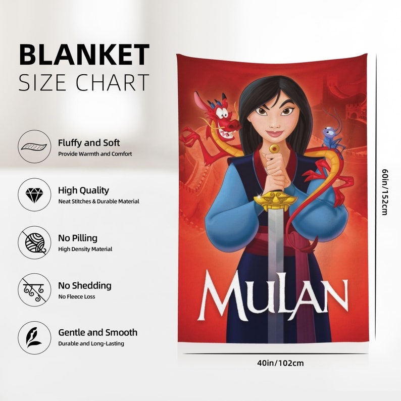 Mulan Personalized Quilt Blanket - Perfect for Home Decoration & Great Gift for Family - Image 4