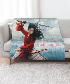 Mulan Quilt Blanket Set with Custom Name - Great for Bedroom Decor & Sofa