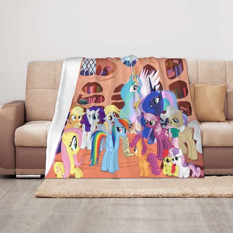 My Little Pony Quilt Blanket Set with Personalized Name - Great for Bedroom Decor & Sofa - Image 3