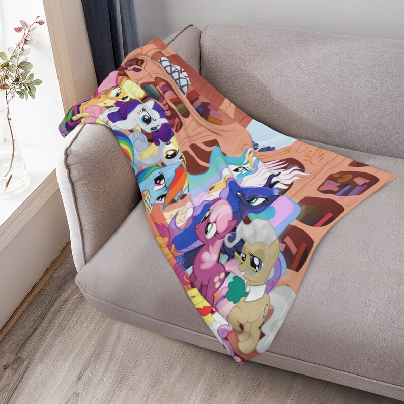 My Little Pony Quilt Blanket Set with Personalized Name - Great for Bedroom Decor & Sofa - Image 4
