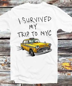 NYC Spider Taxi Action T-Shirt - Retro Style Tee for Fans of Spiderman and Anime