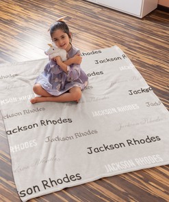 Name Baby Blanket - Personalized Name Quilt Bedding Set - Great Gifts for Family