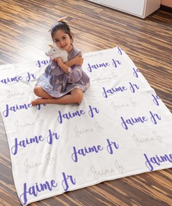 Name Baby Blanket - Personalized Name Quilt Bedding Set - Great Gifts for Family and Home Decoration
