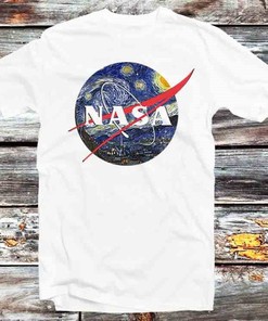 Nasa Vincent Van Gogh Logo Nova 80s T-Shirt - Anime Gift for Space Enthusiasts