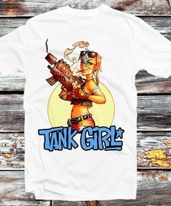 Naughty Tank Girl Poster Tee - Bold Anime/Cartoon Fan Gift with Style