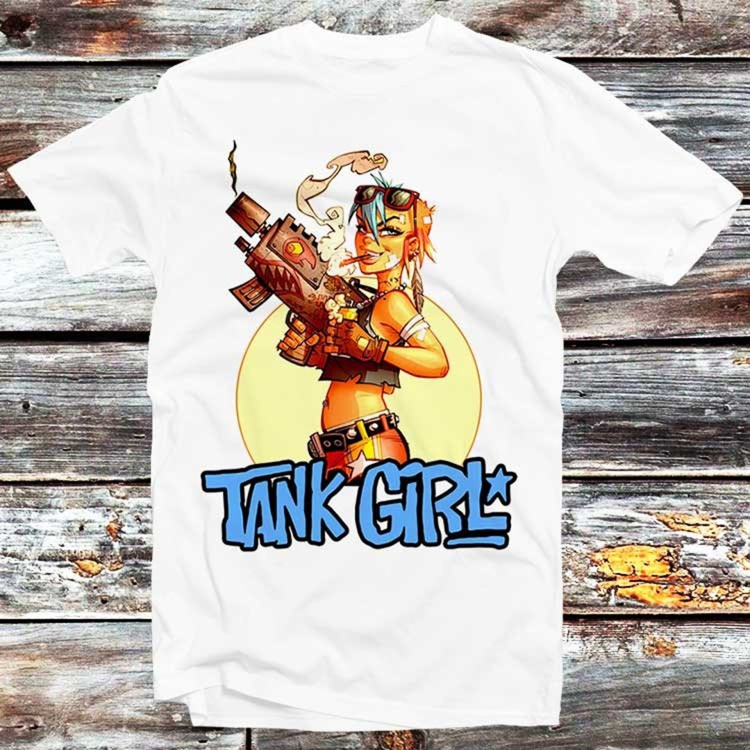 Naughty Tank Girl Poster Tee - Bold Anime/Cartoon Fan Gift with Style