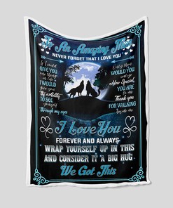 Night Wolves Blanket for Couple - An Amazing Man, Family Throw or Suitable for Home Decoration