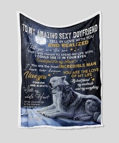 Night Wolves Couple Quilt Blanket For Boyfriend - Sofa Blanket