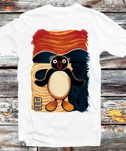 Noot Noot Madafakas Pingu Scream Tee - Quirky Cartoon and Anime Fan Gift