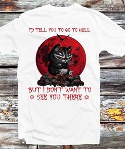Not Today Satan Black Cat T-Shirt for Fan Gift - Unisex Anime Top Tee